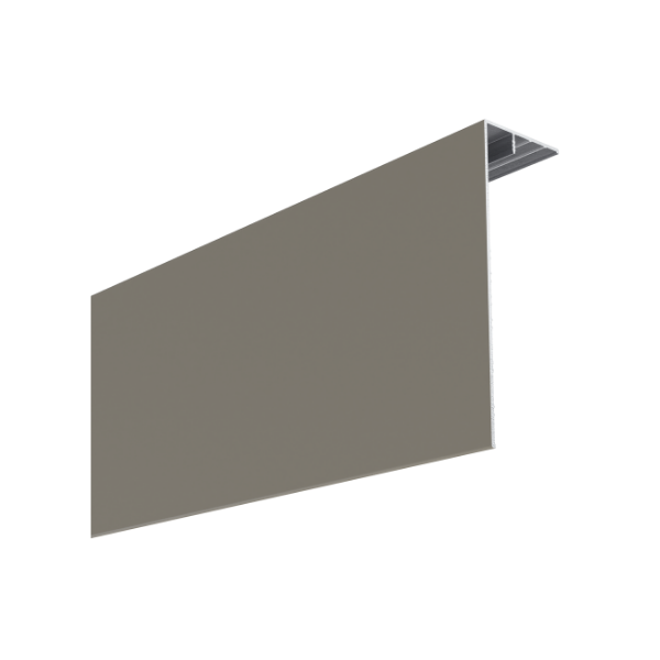 Couvercle d'angle Alu Bardage MEP Isocel 150 x 50 mm Taupe, 3 m