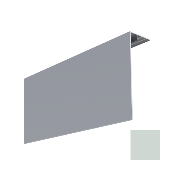 Couvercle d'angle Alu Mâle pour Bardage MEP Isocel 150 x 50mm Gris, 3m