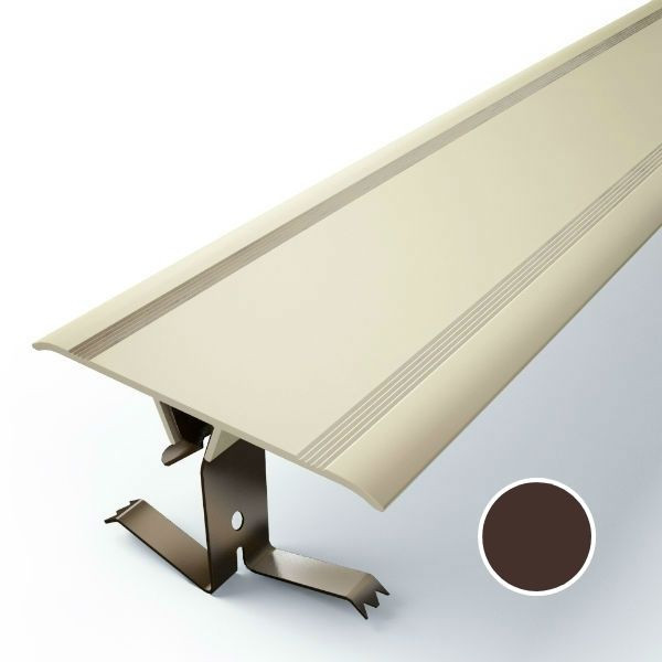 Couvre Joint Plat PVC Marron à Clipser 50 mm, 3 m