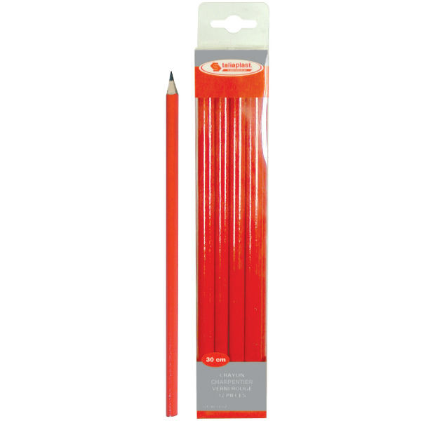 Crayon de Charpentier 30 cm Rouge Taliaplast