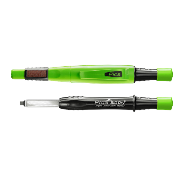 Crayon de chantier 2 x 5 mm Pica Big Dry® 6060 Graphite, Lot de 10