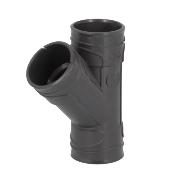 Culotte PVC à Joint F-F 45° NF Nicoll Hometech® Anthracite, ⌀40 mm
