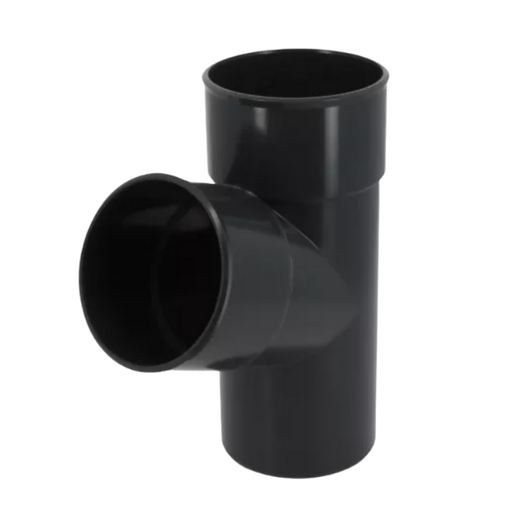 Culotte PVC à Joint NF M-F 67,3° Nicoll Anthracite, ⌀100 mm
