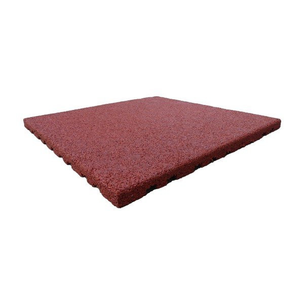 Dalle caoutchouc Hexdalle XE 50x50x5.5 cm, couleur rouge brique, le M2