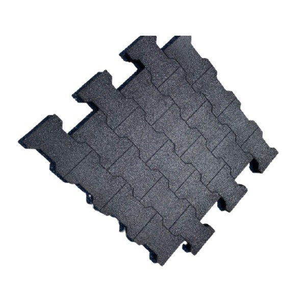Dalle/pavé caoutchouc 79,5 x 79,5 x 4 cm, couleur noire 