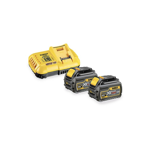 Pack 2 batteries XR Flexvolt 18V/54V 9Ah + Chargeur Dewalt DCB118X2