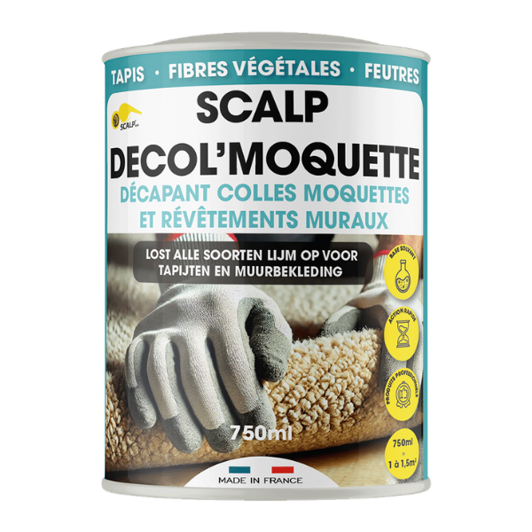 Décapant Colle Moquette Scalp Décol'Moquette, Bidon de 750ml