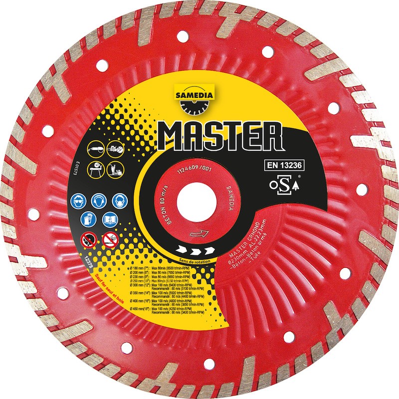 Disque Béton Master Chrono Samedia ⌀ 125mm x 22,23mm