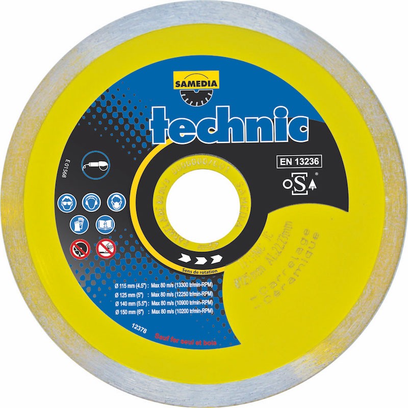 Disque Diamant Carrelage Technic JC Samedia ⌀ 115mm x 22,23mm 