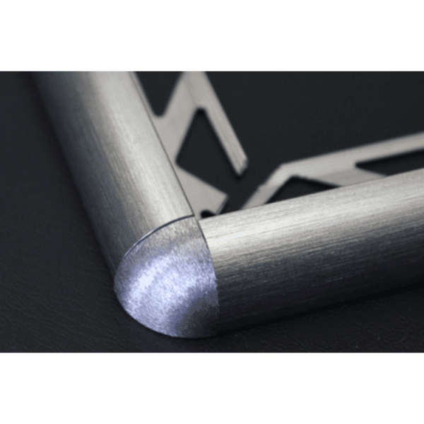 Embout Externe pour Baguette 1/4 rond H10mm, Alu Naturel