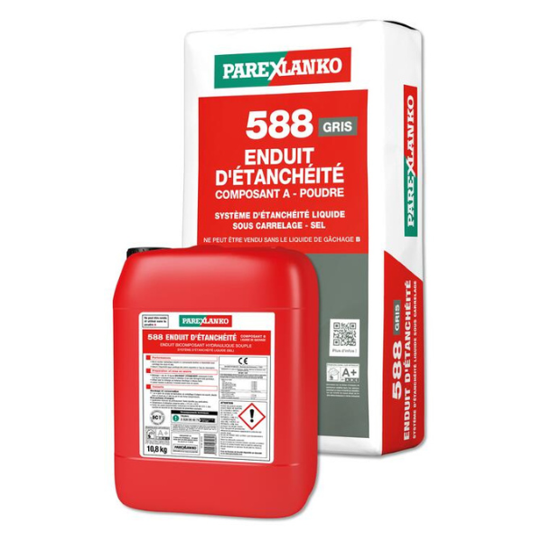 Enduit d'étanchéité sous Carrelage Parexlanko 588 Gris, Sac de 28.8kg