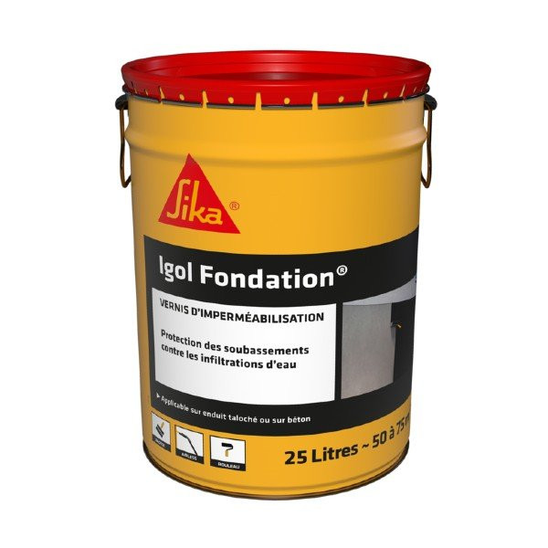 Enduit d’imperméabilisation liquide SIKA Igol Fondation, Bidon de 25L