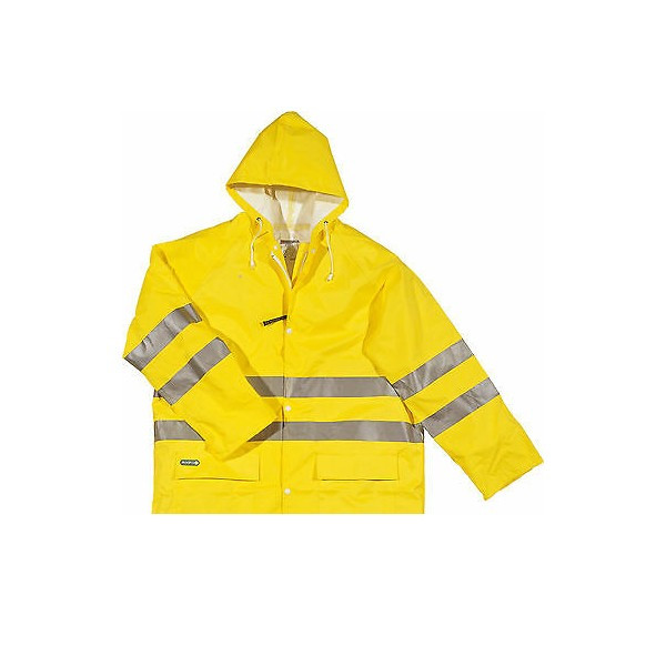 Veste De Pluie Walter Jaune Fluo XL – Imperméable Haute Visibilité, Parfaite Pour Travaux & Intempéries