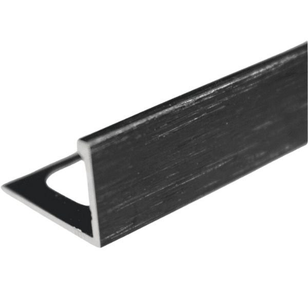 Equerre en Aluminium Noir Brossé 10 mm x 2,5 m