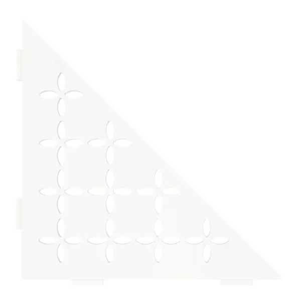 Etagère d'Angle de Douche Schlüter-Shelf-E-S1 Floral 210x210 Blanc mat