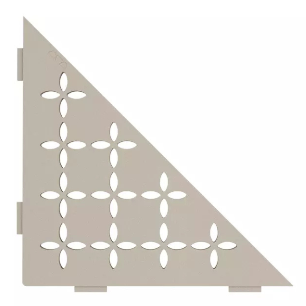 Etagère d'Angle de Douche Schlüter-Shelf-E-S1 Floral 210x210mm Crème