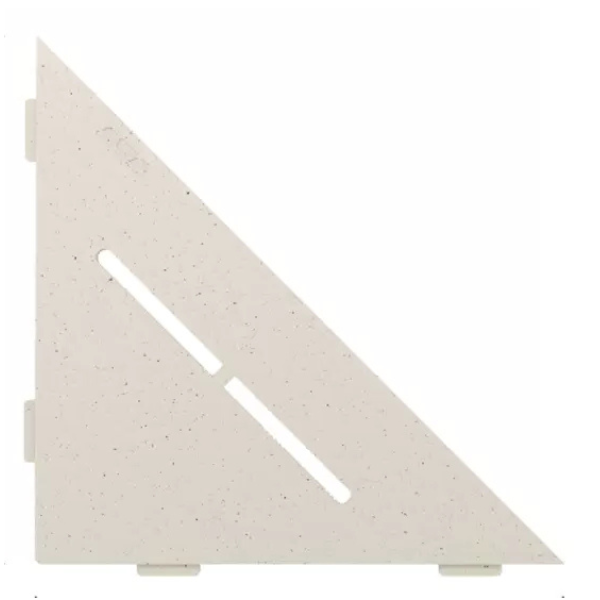 Etagère d'Angle de Douche Schlüter-Shelf-E-S1 Pure 210x210mm Ivoire