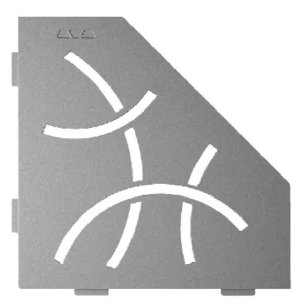 Etagère d'Angle de Douche Schlüter-Shelf-E-S2 Curve 195x195mm Etain