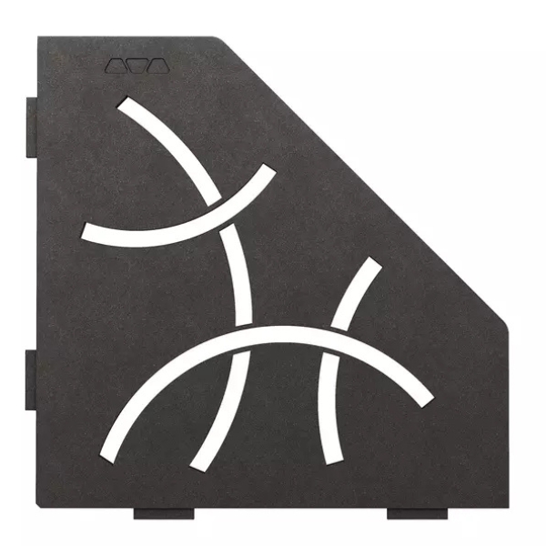 Etagère d'Angle de Douche Schlüter-Shelf-E-S2 Curve 190x195mm Anthra