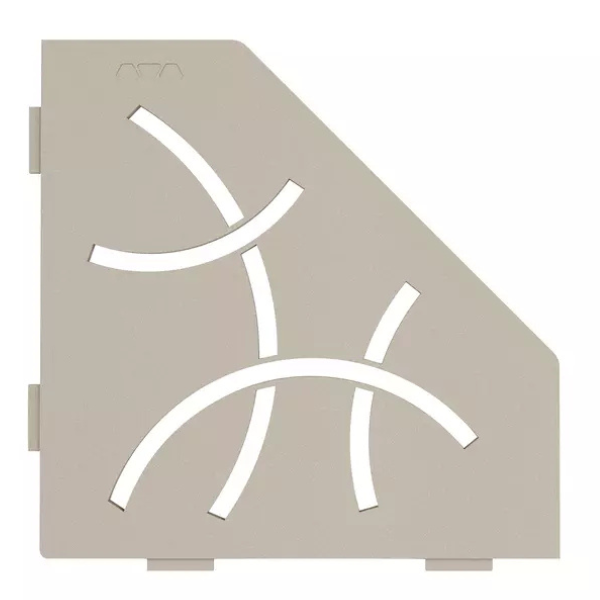 Etagère d'Angle de Douche Schlüter-Shelf-E-S2 Curve 190x195mm Crème