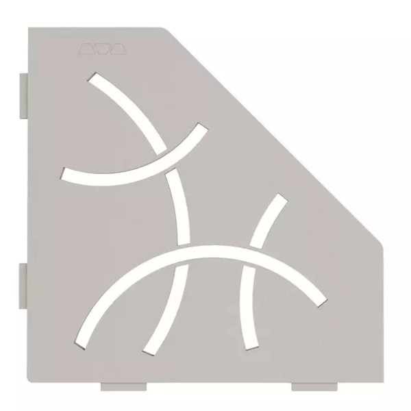 Etagère d'Angle de Douche Schlüter-Shelf-E-S2 Curve 190x195mm Grège