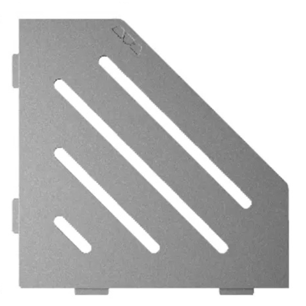 Etagère d'Angle de Douche Schlüter-Shelf-E-S2 Wave 195x195mm Etain