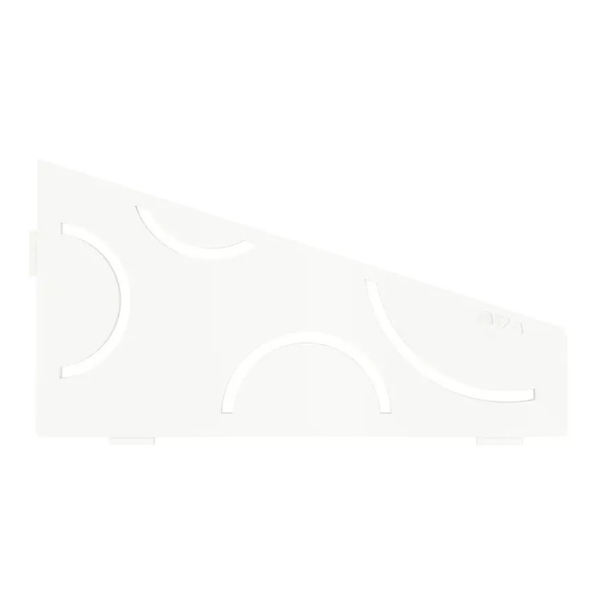 Etagère d'Angle de Douche Schlüter-Shelf-E-S3 Curve 154x295 Blanc mat