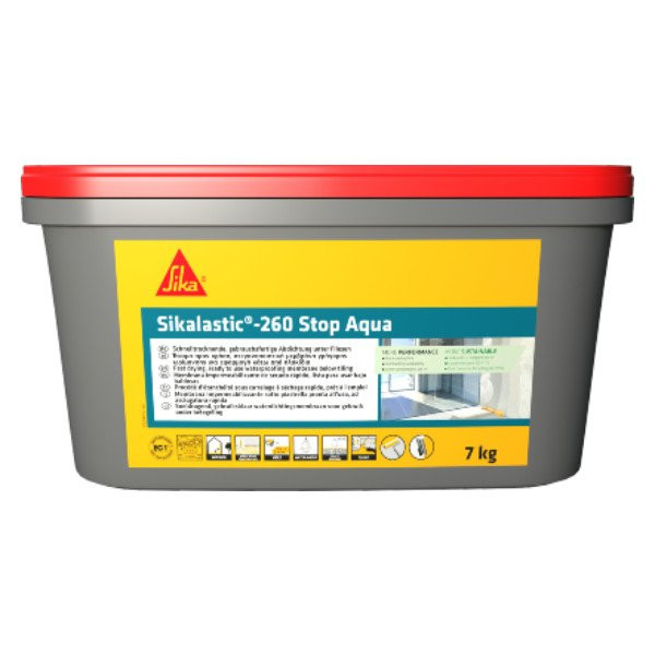 Etanchéité Carrelage Sikalastic®-260 Stop Aqua 7kg 