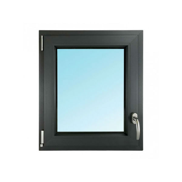 Fenêtre 1 Vantail PVC Gris 45x40 cm OB Verre Granité Tirant Gauche