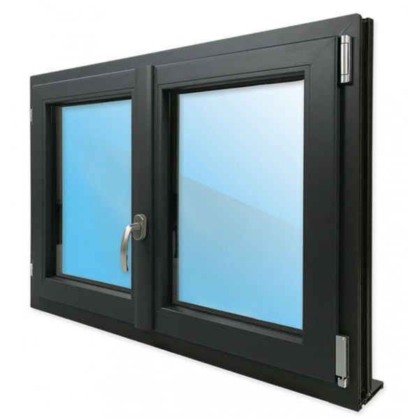 Fenêtre PVC Oscillo-Battant 2 Vantaux 75 x 100 cm Gris
