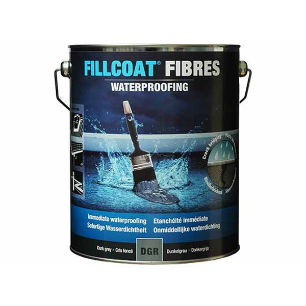 Fillcoat Fibres réparation étanchéité Gris clair 5l 