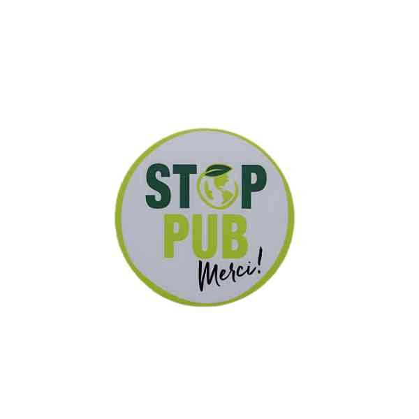 Sticker "Stop Pub" pour Boite aux Lettres 