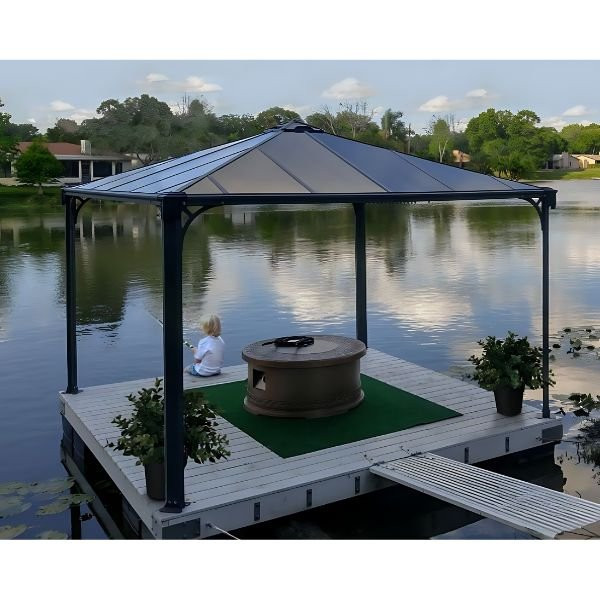 Tonnelle Aluminium Polycarbonate Canopia Palermo 3600 3,6 x 3,6 m Gris