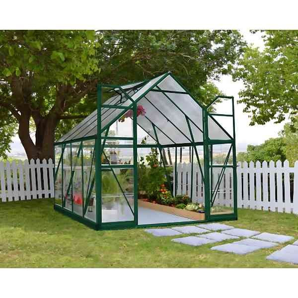 Serre de Jardin Polycarbonate Aluminium Canopia Balance 5,8 m² Vert