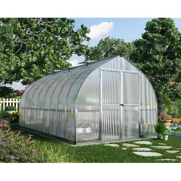 Serre de Jardin Polycarbonate Alu Canopia Bella Argent 11,2 m² Cloche