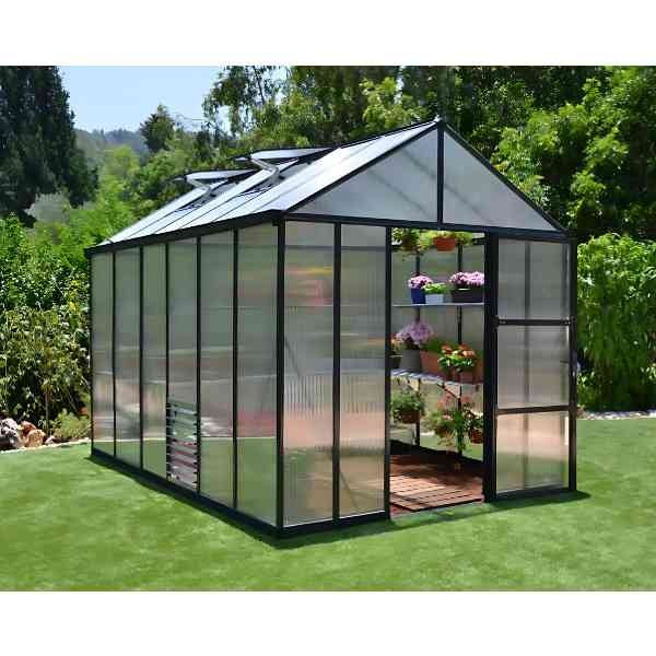Serre de Jardin Polycarbonate Alu Canopia Glory 8,5 m² Anthracite