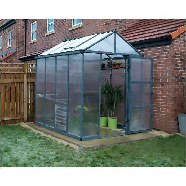 Serre de Jardin Polycarbonate Alu Canopia Glory 4,5 m² Anthracite
