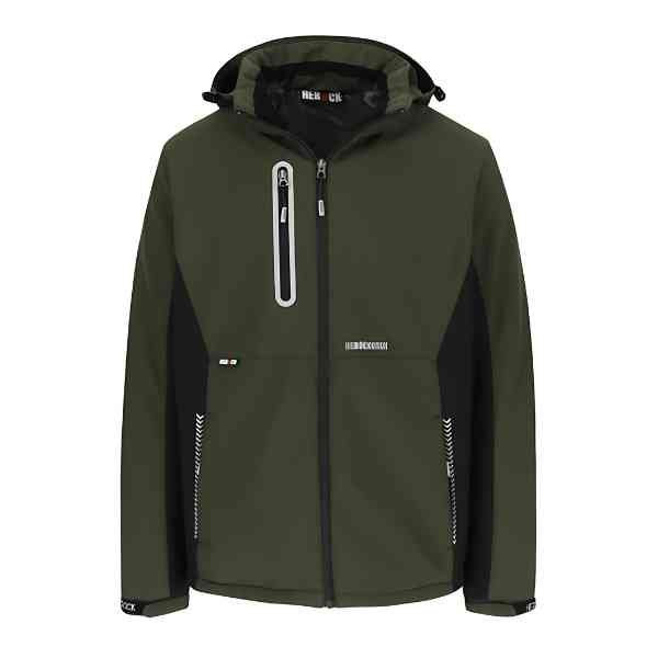 Veste Softshell Herock Taris Kaki Fonce/Noir