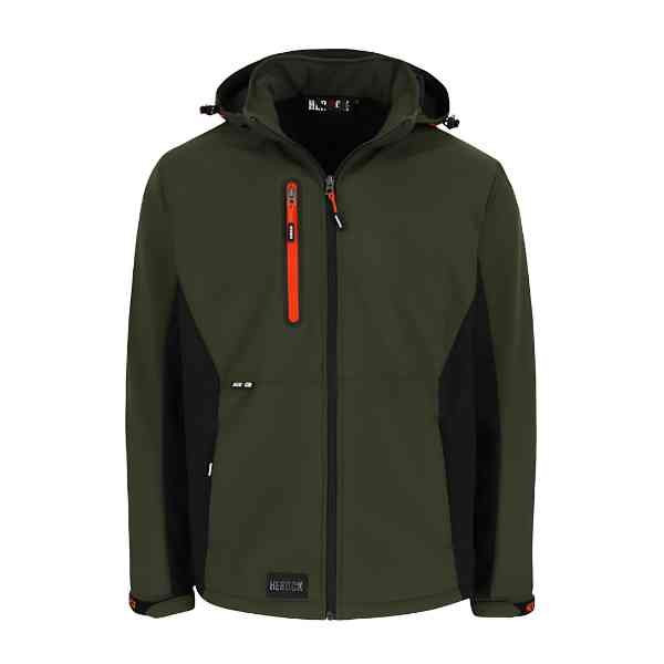 Veste Softshell Herock Trystan Kaki Fonce/Noir