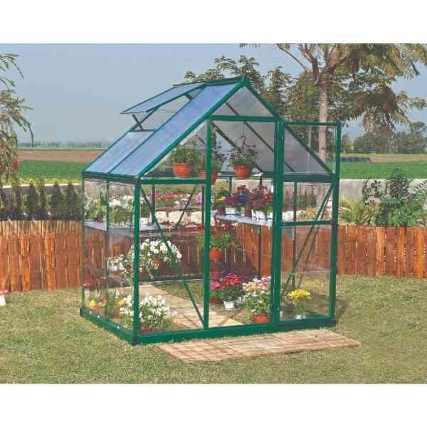 Serre de Jardin Polycarbonate Aluminium Canopia Hybrid 2,2 m² Vert