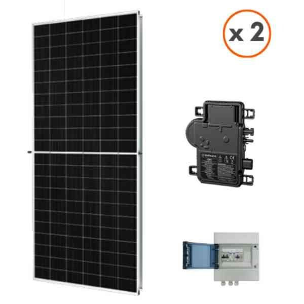 Kit Solaire 2 Panneaux Photovoltaïques avec Micro-Onduleur Enphase