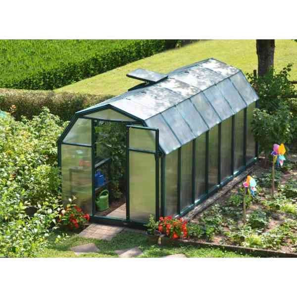 Serre de Jardin Polycarbonate PVC Canopia Eco Grow 7,7 m² Vert Grange
