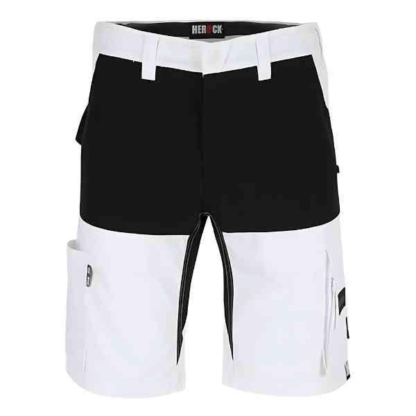 Bermuda de Travail Herock Hespar Blanc/Noir