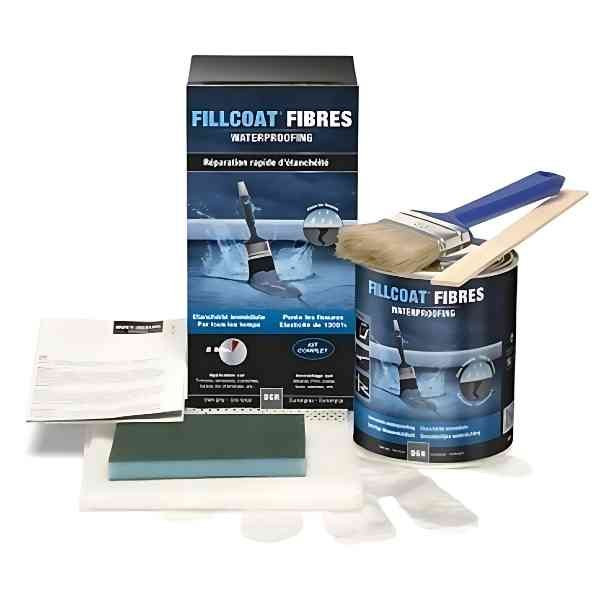 Fillcoat Fibre Kit réparation étanchéité Gris foncé 1l 