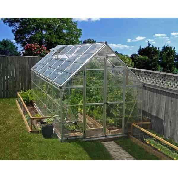Serre de Jardin Polycarbonate Aluminium Canopia Octave 8,7 m² Argent