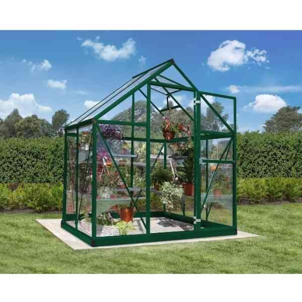 Serre de Jardin Polycarbonate Aluminium Canopia Harmony 2,2 m² Vert