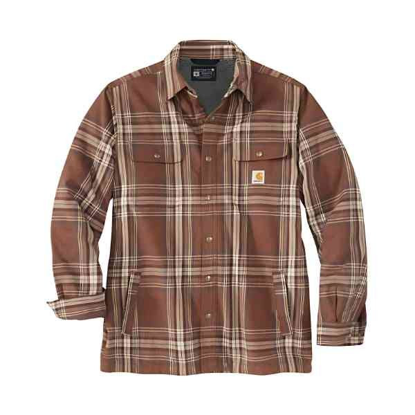 Surchemise Carhartt Flannel Sherpa Shirt Jac 105430 Burnt Sienna
