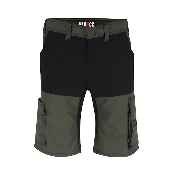 Bermuda de Travail Herock Hespar Kaki Foncé/Noir