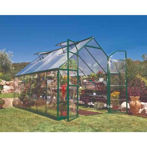 Serre de Jardin Polycarbonate Aluminium Canopia Balance 8,7 m² Vert