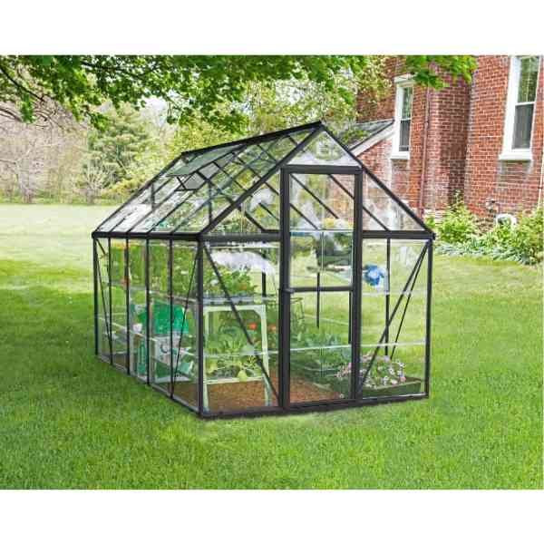 Serre de Jardin Polycarbonate Aluminium Canopia Harmony 5,4 m² Gris